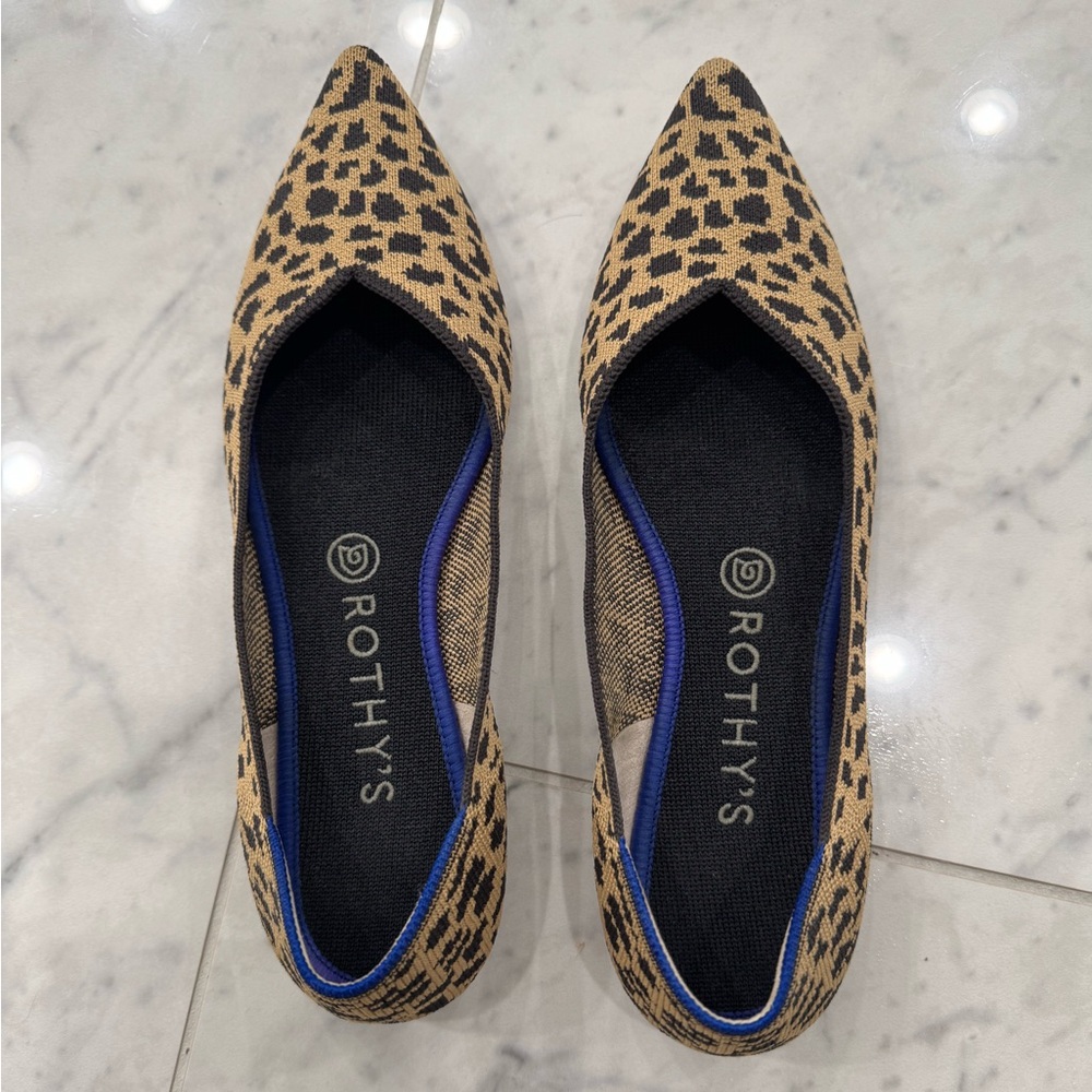 Rothy's Leopard Print Women's Point Flats